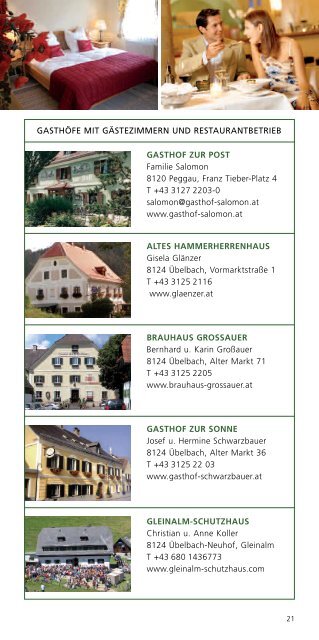 Tourismusfolder - Marktgemeinde Ãbelbach