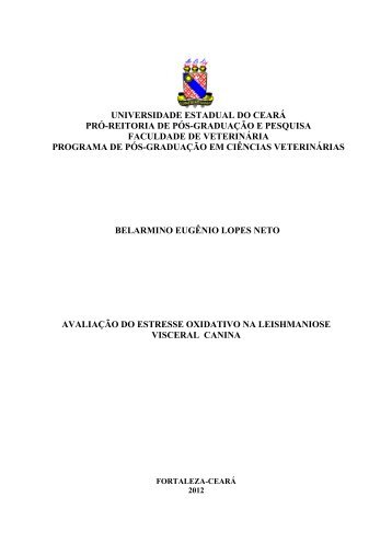 AvaliaÃ§Ã£o do Estresse Oxidativo na Leishmaniose Visceral ... - Uece