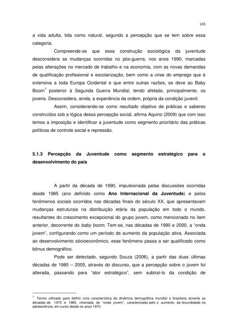 A percepÃ§Ã£o de juventude a partir do Projeto SaÃºde e ... - Uece