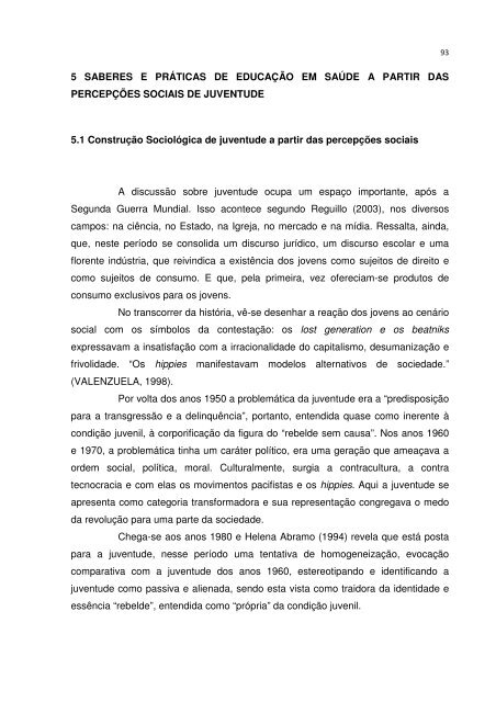 A percepÃ§Ã£o de juventude a partir do Projeto SaÃºde e ... - Uece