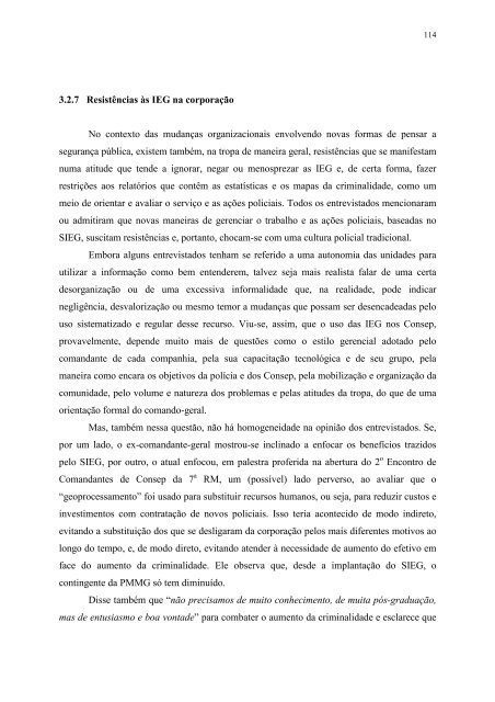 INFORMAÃÃO E SEGURANÃA PÃBLICA: A ... - Crisp - UFMG
