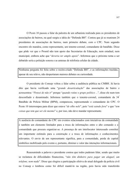 INFORMAÃÃO E SEGURANÃA PÃBLICA: A ... - Crisp - UFMG