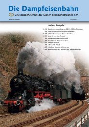 Ausgabe 1/2013 - Ulmer Eisenbahnfreunde eV