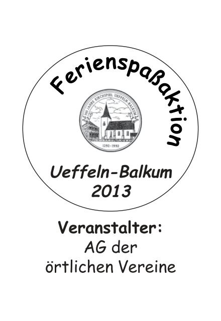 Download des aktuellen FerienspaÃ-Programms 2013 - Ueffeln