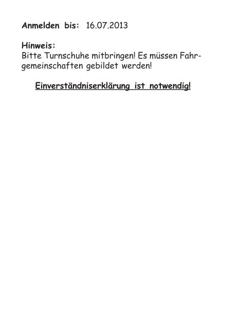 Download des aktuellen FerienspaÃ-Programms 2013 - Ueffeln