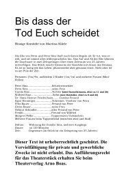 Bis dass der Tod uns scheidet - Theaterverlag Arno Boas