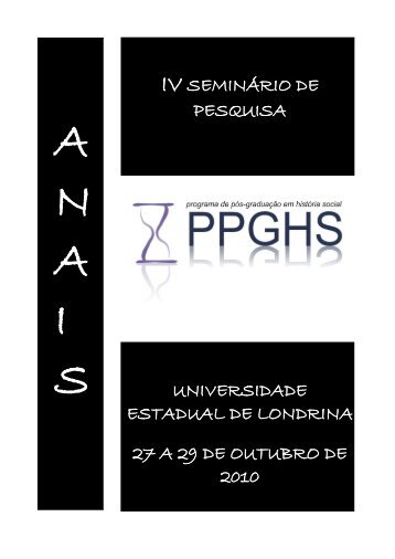 Anais do IV SeminÃ¡rio de Pesquisa do Programa de PÃ³s ...