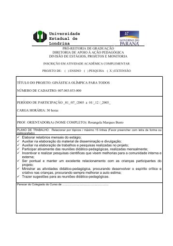 Licenciatura EDF - Universidade Estadual de Londrina