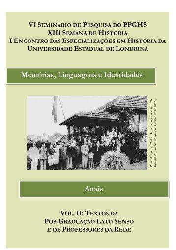 Anais Lato Senso e Professores da Rede - Universidade Estadual ...
