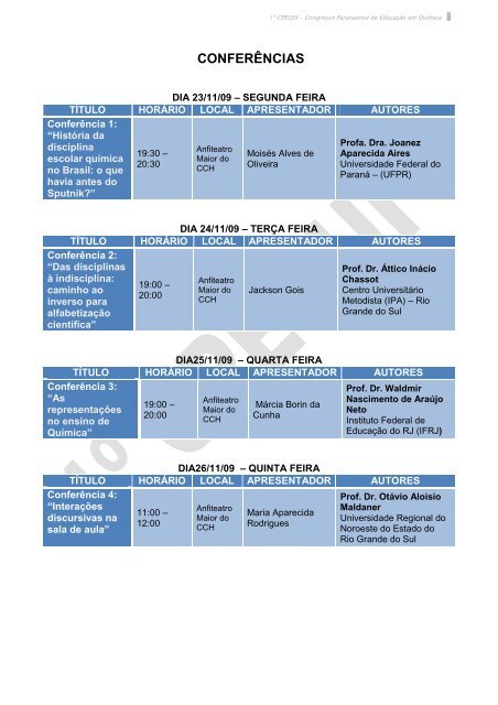 apresentaÃ§Ãµes de trabalhos (completos/orais) - Universidade ...