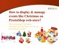 How to display & manage events like Christmas on PrestaShop web-store?