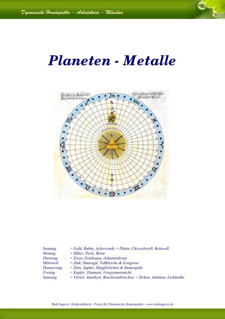 Planeten - Metalle - Ruth Sagerer