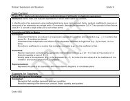 Apply and extend previous understandings of arithmetic to algebraic