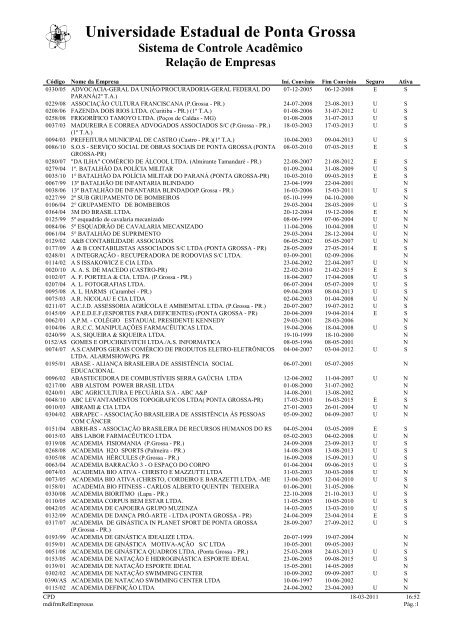 continuada - Universidade Estadual de Ponta Grossa