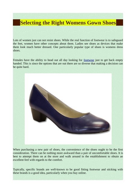 gown footwear
