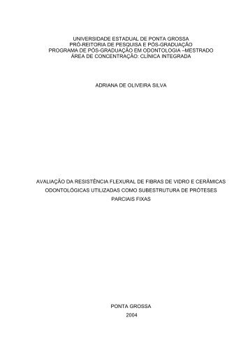 Avaliação da resistência flexural de fibras de vidro e cerâmicas ...