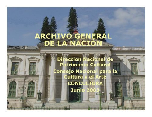ARCHIVO GENERAL DE LA NACIÃN