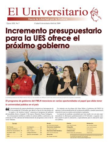 Incremento presupuestario para la UES ofrece el prÃ³ximo gobierno