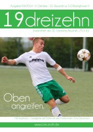 19dreizehn - Magazin des SC Reusrath Ausgabe 04