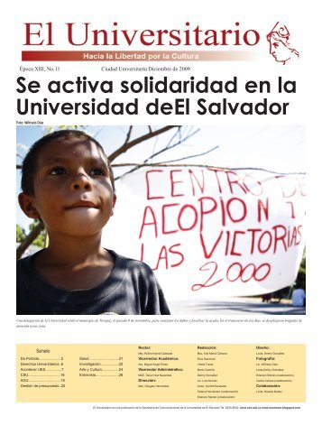 Se activa solidaridad en la Universidad deEl Salvador