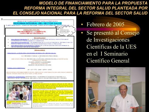 Informe de labores correspondiente al aÃ±o 2005 - Universidad de El ...