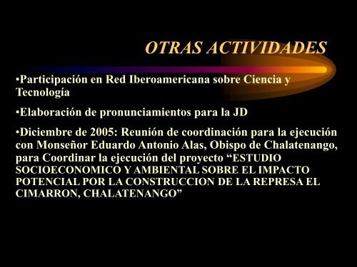 Informe de labores correspondiente al aÃ±o 2005 - Universidad de El ...