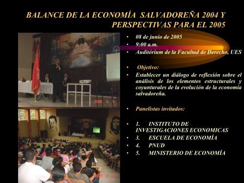 Informe de labores correspondiente al aÃ±o 2005 - Universidad de El ...