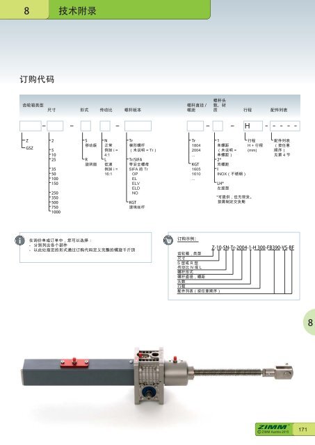 螺 旋 千 斤 顶 系 统 | ZIMM Catalogue XII 1.1 - ZH