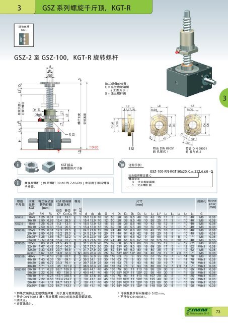 螺 旋 千 斤 顶 系 统 | ZIMM Catalogue XII 1.1 - ZH