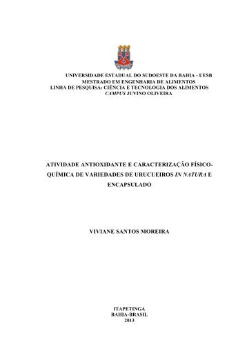 atividade antioxidante e caracterização físico- química de ... - Uesb