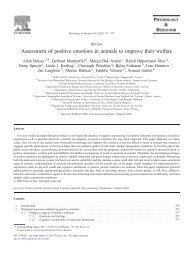 Assessment of positive emotions in animals to improve their ... - UESC