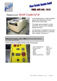 Plateprocessor BASF Combi LF II - Flexo-Technic