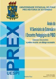 Anais - VI SeminÃ¡rio de ExtensÃ£o - Uespi