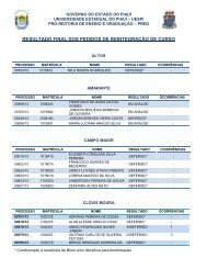 resultado final dos pedidos de reintegracao - Uespi