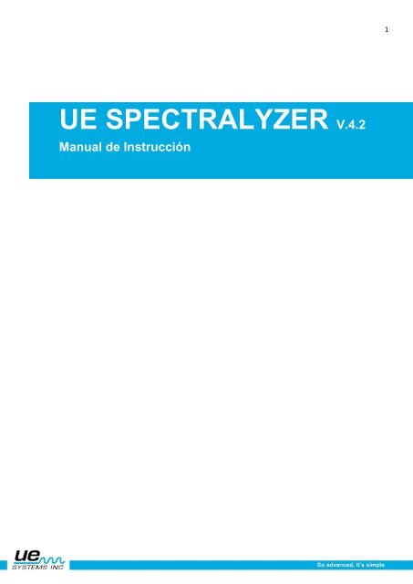 UE SPECTRALYZER V.4.2 - UE Systems
