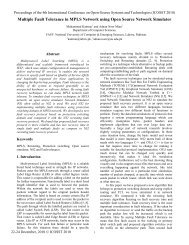 Multiple Fault Tolerance in MPLS Network using Open Source ...