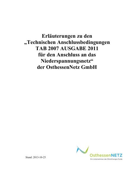 Erläuterungen zur TAB (PDF 472 KB) - ÜWAG Netz GmbH