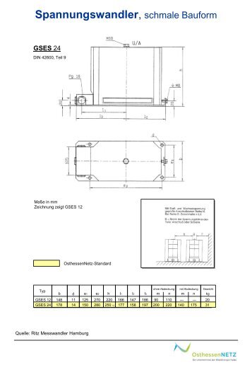 Spannungswandler, schmale Bauform - Ãwag Netz GmbH