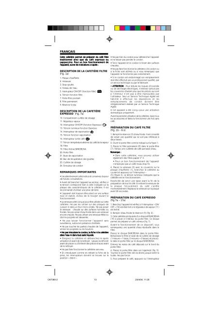 ck7360 es instrucciones de uso gb operating instructions fr mode d ...