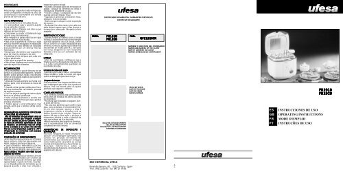 FR1910 FR1920 - Ufesa