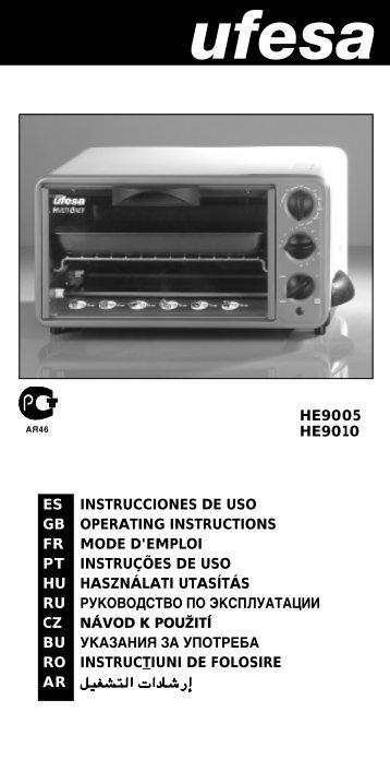 he9005 he9010 es instrucciones de uso gb operating ... - Ufesa