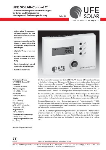 UFE SOLAR-Control C1