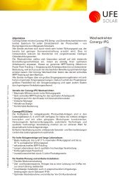 Wechselrichter Conergy.cdr - UFE Solar