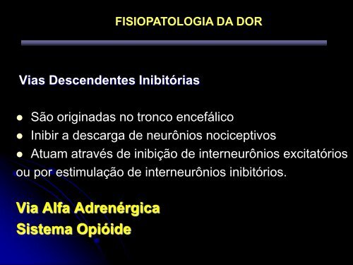 FISIOLOGIA DA DOR - UFF