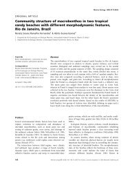 Community structure of macrobenthos in two tropical sandy ... - UFF