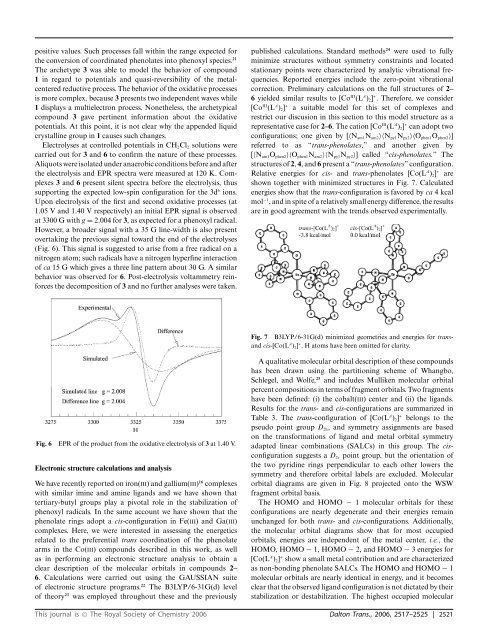 Structural, spectroscopic, and electrochemical behavior of trans - UFF