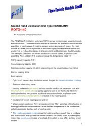 RENZMANN Distillation Unit Type ROTO 140 - Flexo-Technic