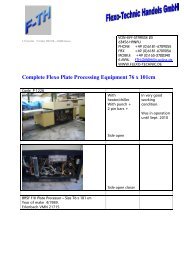 Complete Flexo Plate Processing Equipment 76 x ... - Flexo-Technic