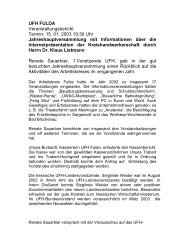 Veranstaltungsbericht Termin: 15. 01. 2003 19:30 Uhr ... - Ufh-fulda.de