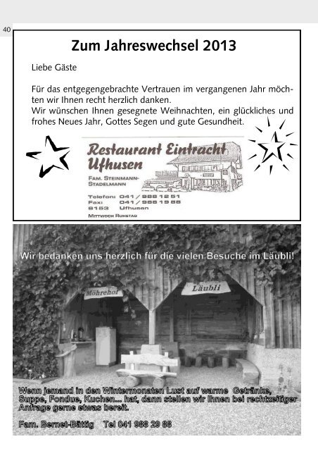 Ufhuser Zeitung - Gemeinde Ufhusen